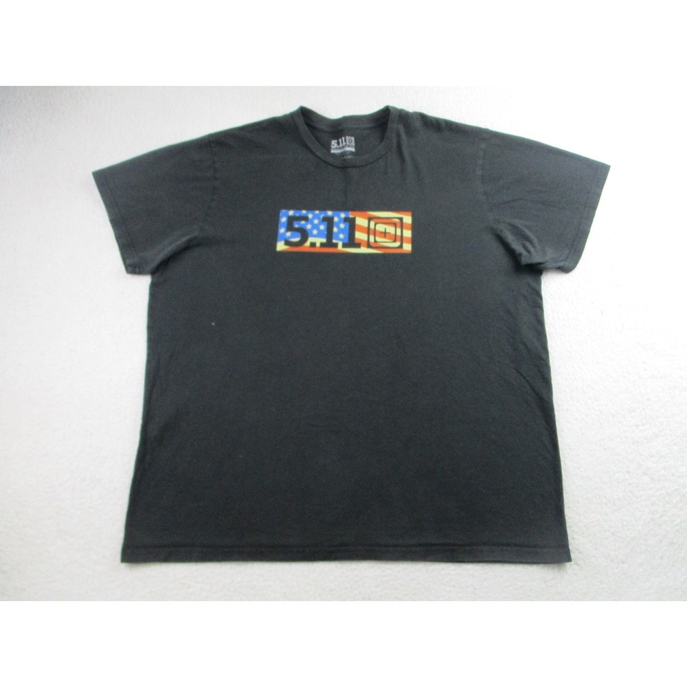 5.11 Shirt Mens 2XL Black American Flag Patriotic Graphic USA Made Always Ready